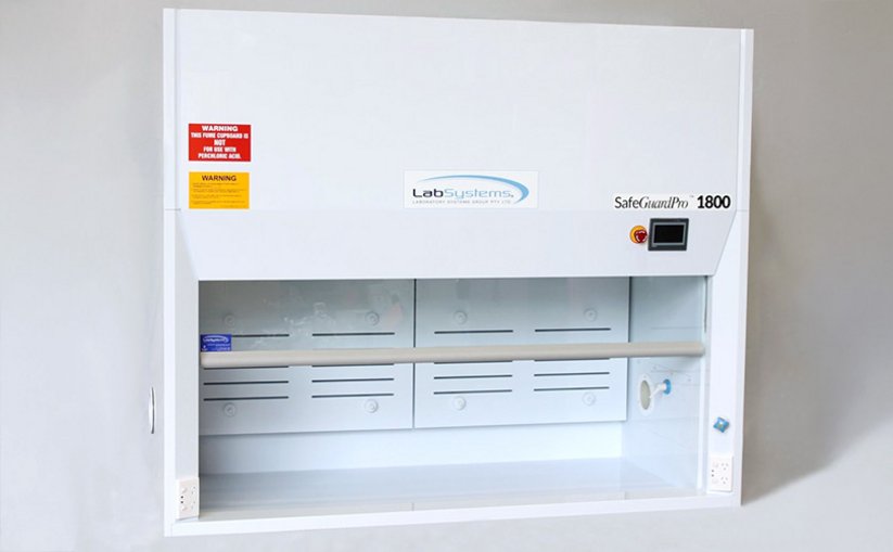 SafeGuard Pro laboratory fume cupboard with sliding glass sash