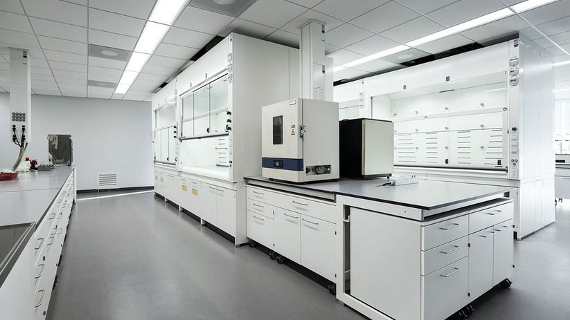 Fume cupboard, laboratory equipment
