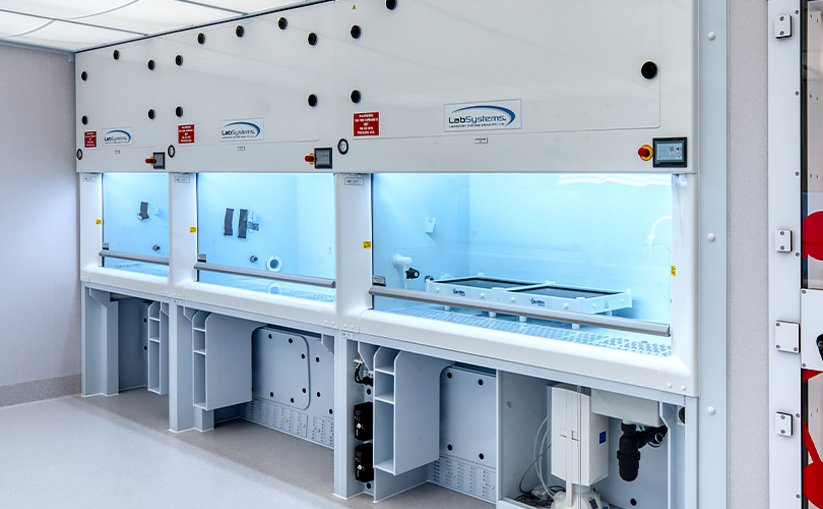 Three LabSystems labatory fume cupboards