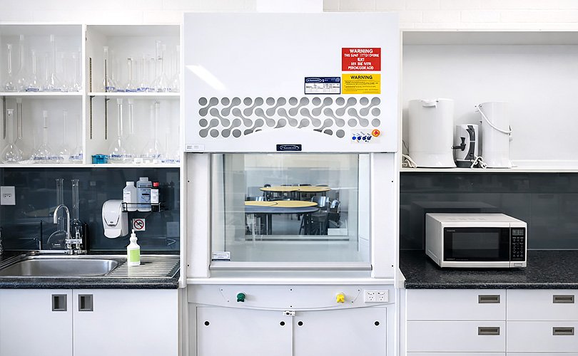 Academy Series Ducted Fume Cupboard in laboratory