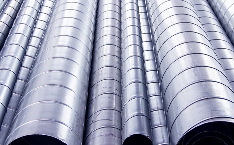 Pipes for laboratory ventilation with different diameters