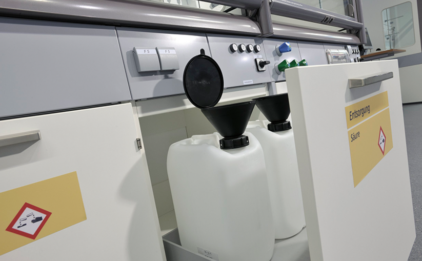 Safe disposal of acids and alkalis
