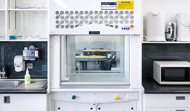 Academy Series Ducted Fume Cupboard in laboratory