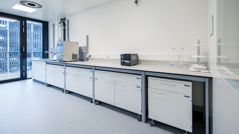 Work tables with base cabinets