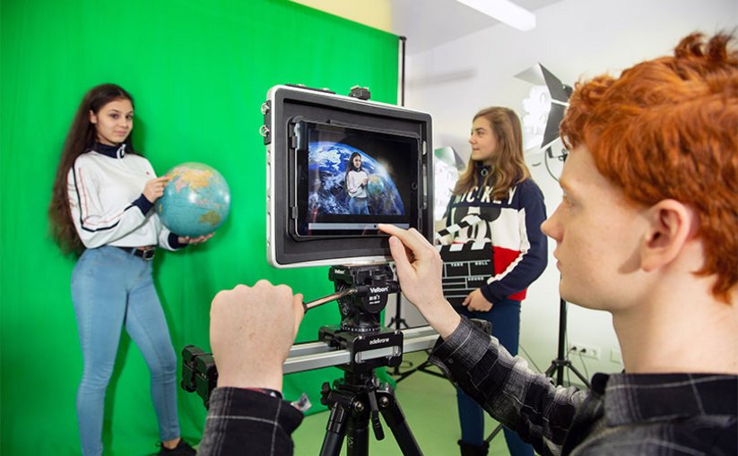 Students in the makerspace