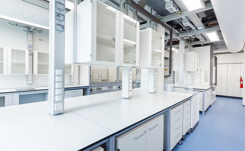 Modern laboratory with workstations