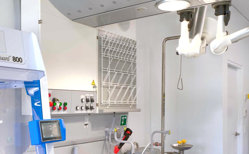 Wall-mounted laboratory draining rack