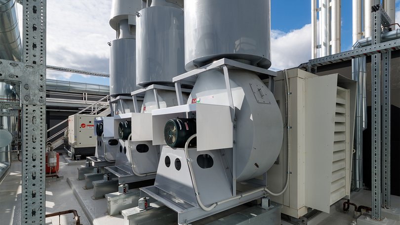 Mechanical services area at ACMD with ventilation and technical equipment.