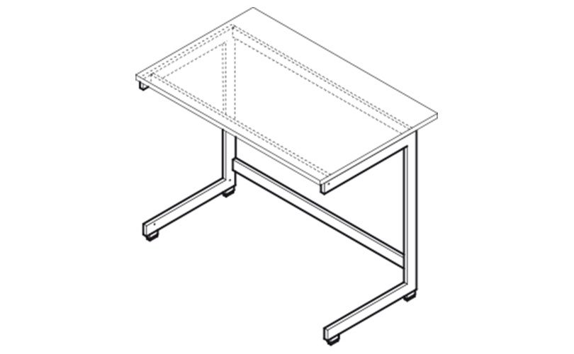 C-frame of a lab bench