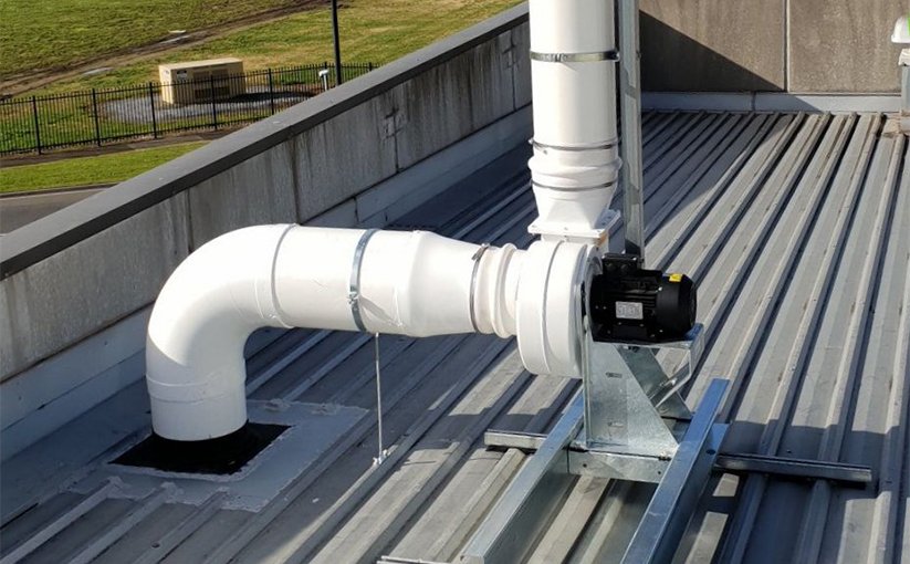 Installation of a Polyfan on a roof