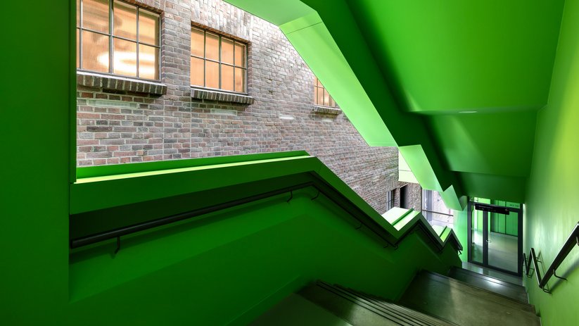 Green staircase
