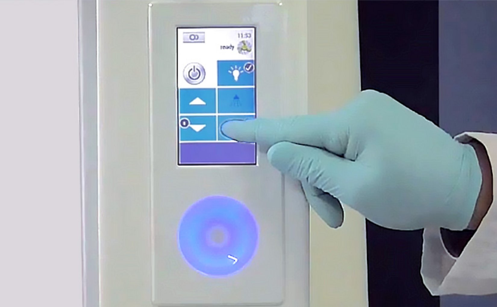 Person in front of laboratory fume cupboard