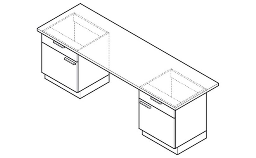 Load-bearing underbench unit