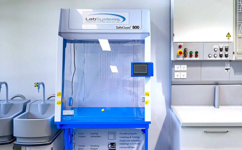 SafeGuard ductless fume cupboard standing in laboratory
