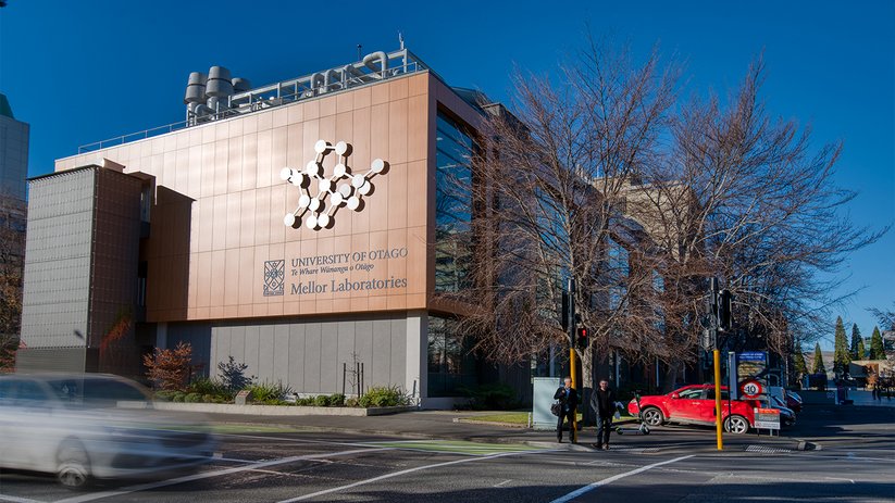 University of Otago building exterior with street view.