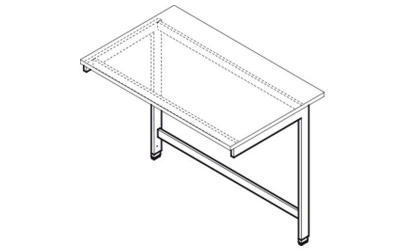 Laboratory bench with cantilever frame