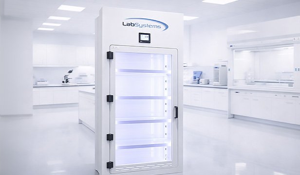 Chemical storage cabinet with secure glass door
